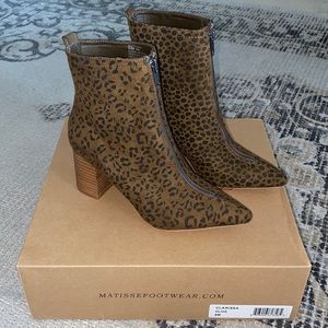 Matisse Brown Leopard Ankle Boots